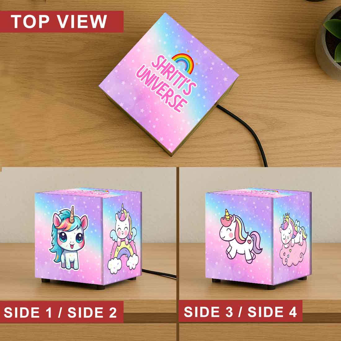 Personalized Unicorn Lamp for Kids – Soft Glow Night Light with Cute Cartoon Design - Image 3