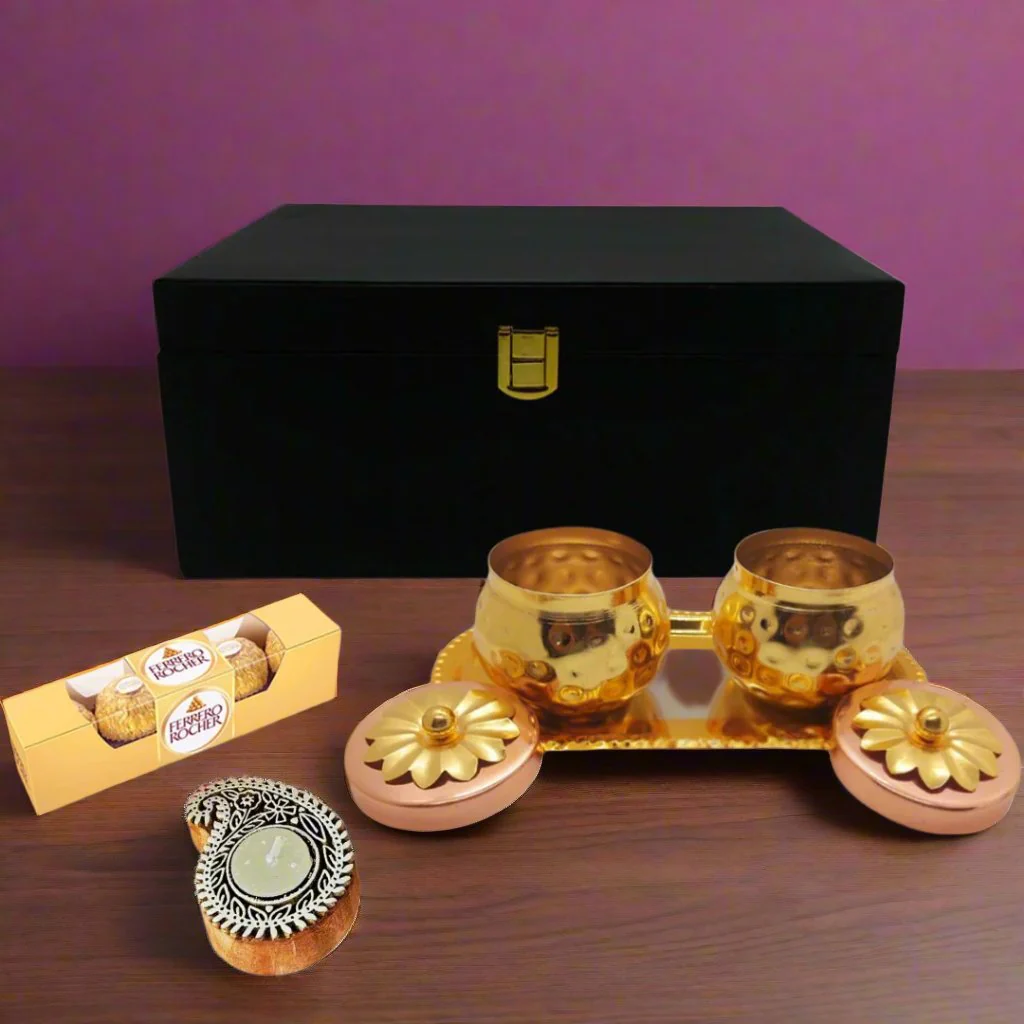 Nutcase Diwali Gift Set with Copper-Finished Jars and Premium Gifts Options