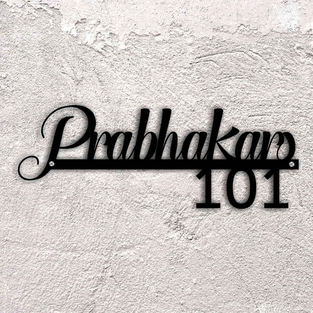 Nutcase Laser Cut Name Plate - Stainless Steel Cut Out Nameplate for Home