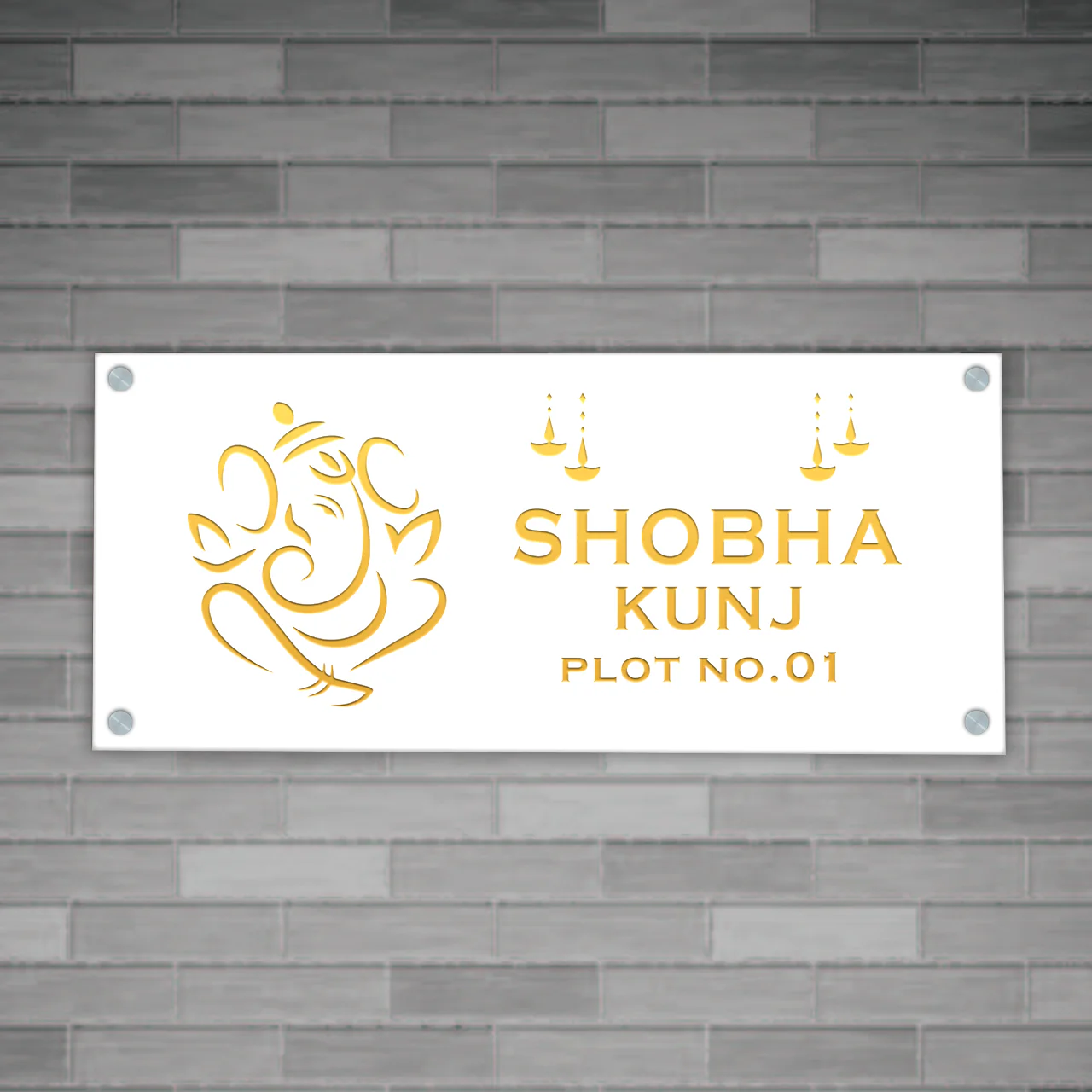 Nutcase LED Name Plate-Lord Ganesha Name Plate with Light - Image 3