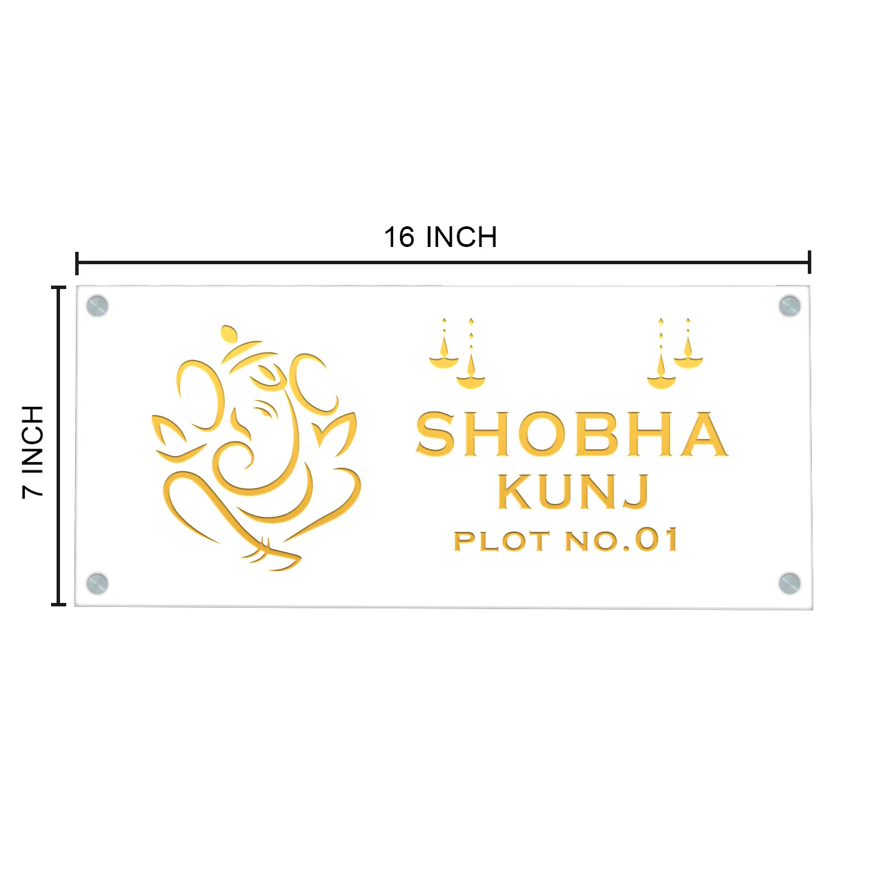 Nutcase LED Name Plate-Lord Ganesha Name Plate with Light - Image 4