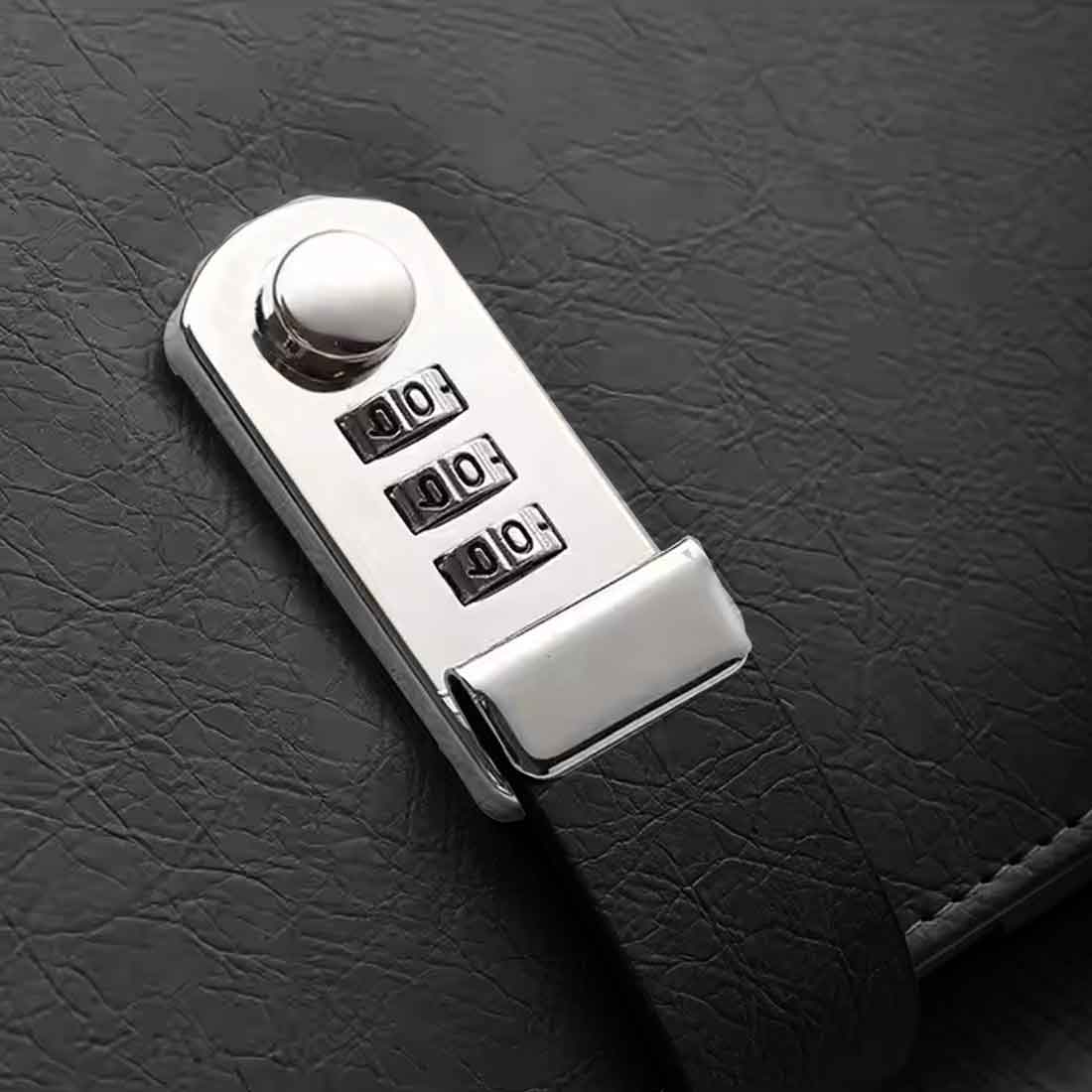 Nutcase Lock Personal Diary with Logo and Name-Combination Lock Faux Leather Diary - Image 5