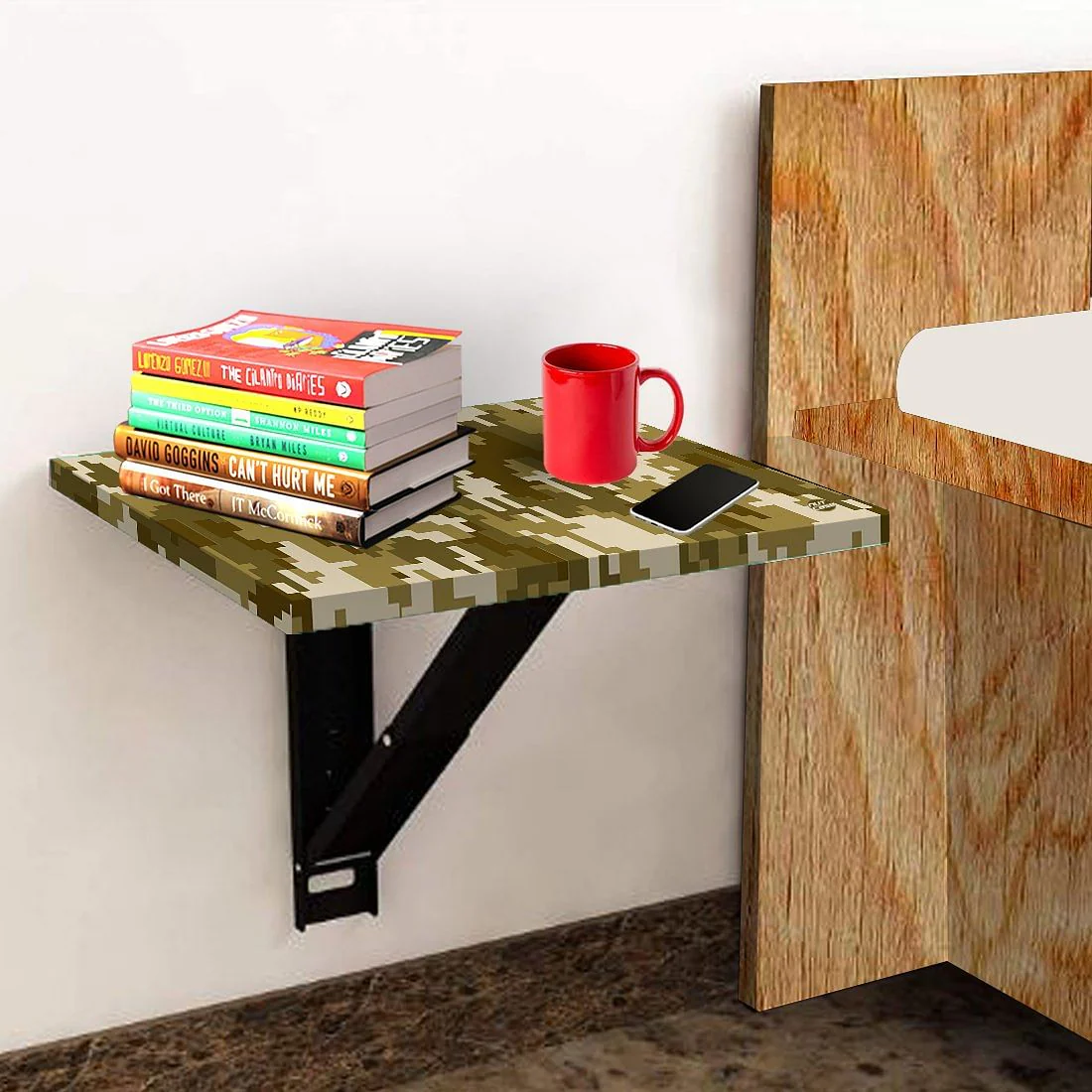 Set Top Box Stand Wall Mount - 8 Bit Camouflage Desert Storm - Image 3