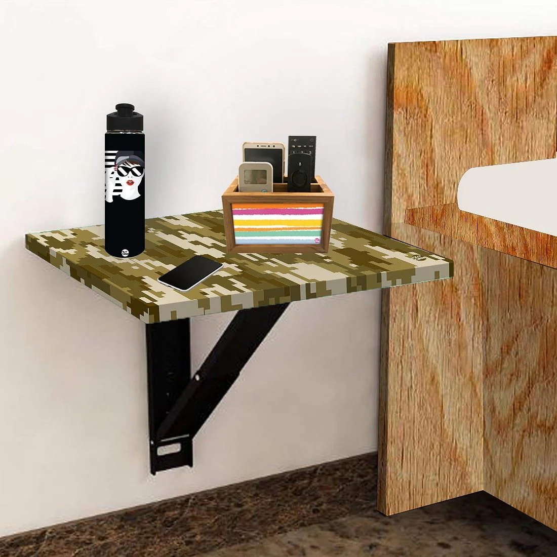 Set Top Box Stand Wall Mount - 8 Bit Camouflage Desert Storm - Image 5