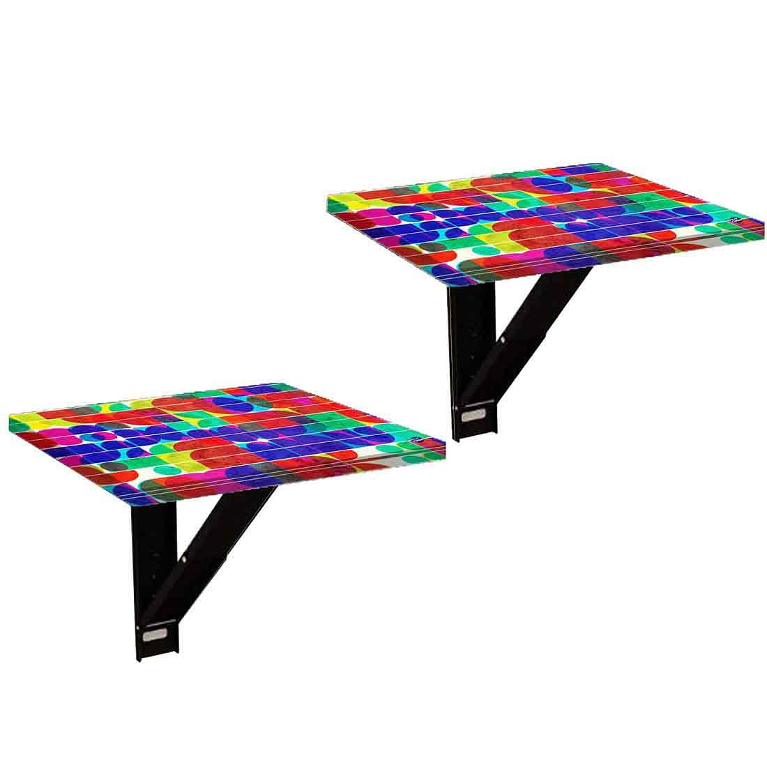 Folding Wall Mount Bedside Table - Beautiful Pattern - Image 2