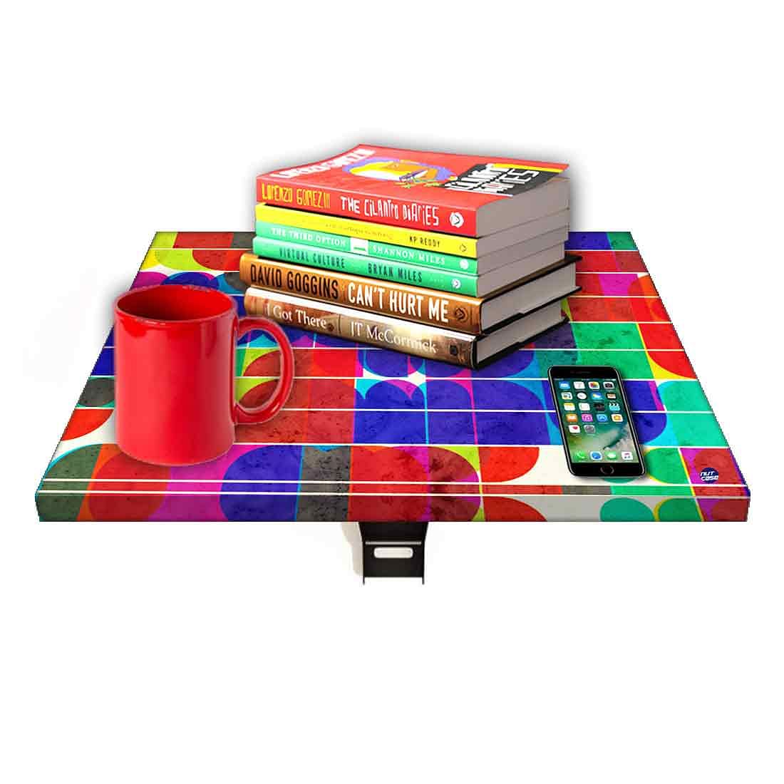 Folding Wall Mount Bedside Table - Beautiful Pattern - Image 7