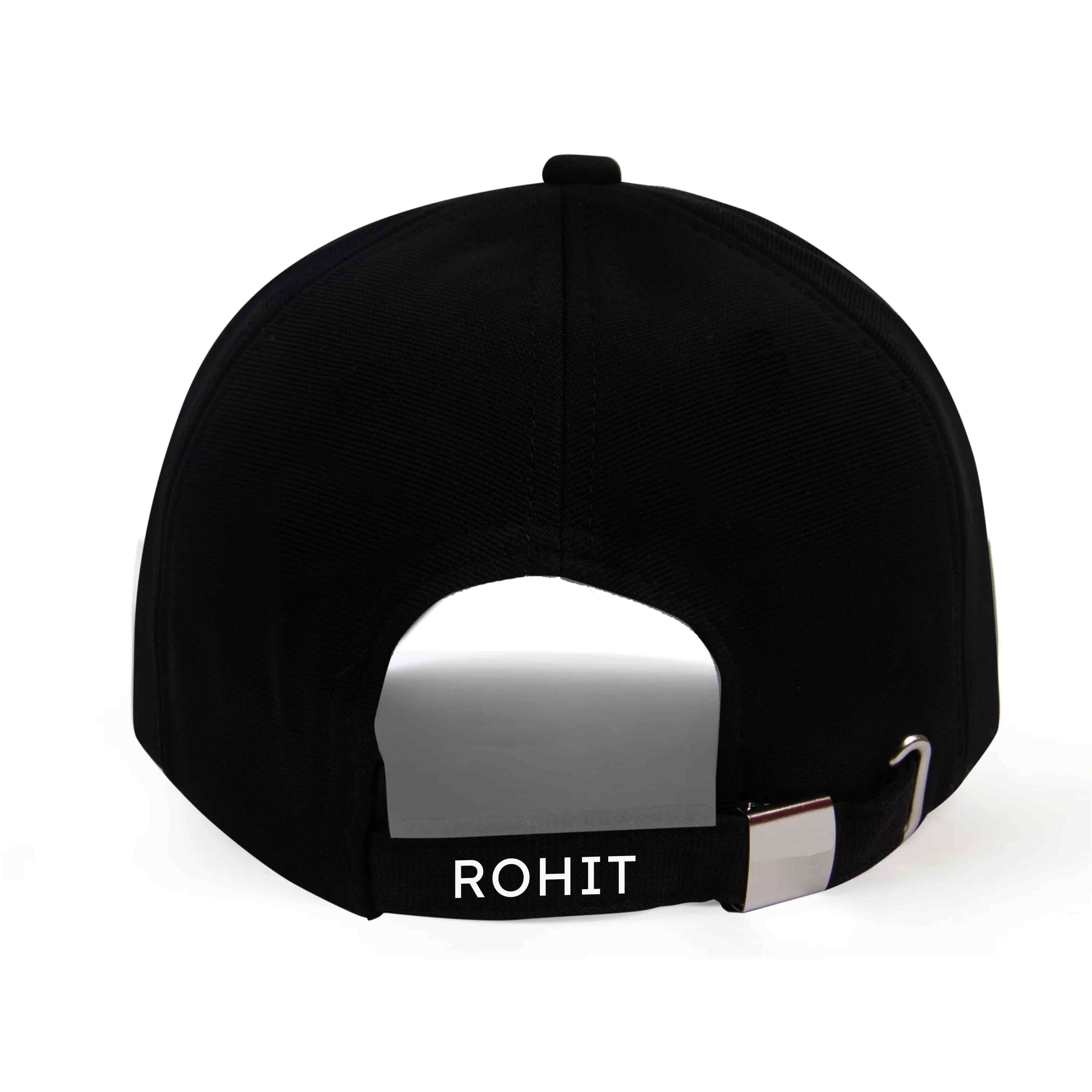 Nutcase Mens Black Cap - Personalized Name on Black Caps - Cricket - Image 8