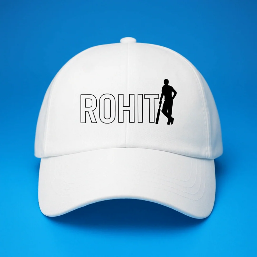 Nutcase Mens White Cap - Personalized Name on White Caps - Cricket