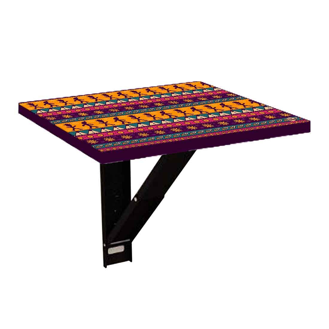 Bedside Table for Bedroom Small - Aztec Orange Brown Pattern - Image 6
