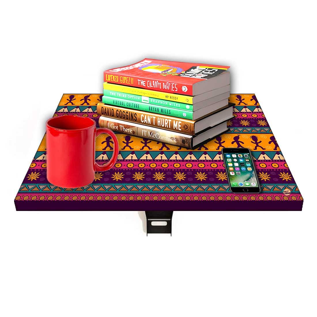 Bedside Table for Bedroom Small - Aztec Orange Brown Pattern - Image 7