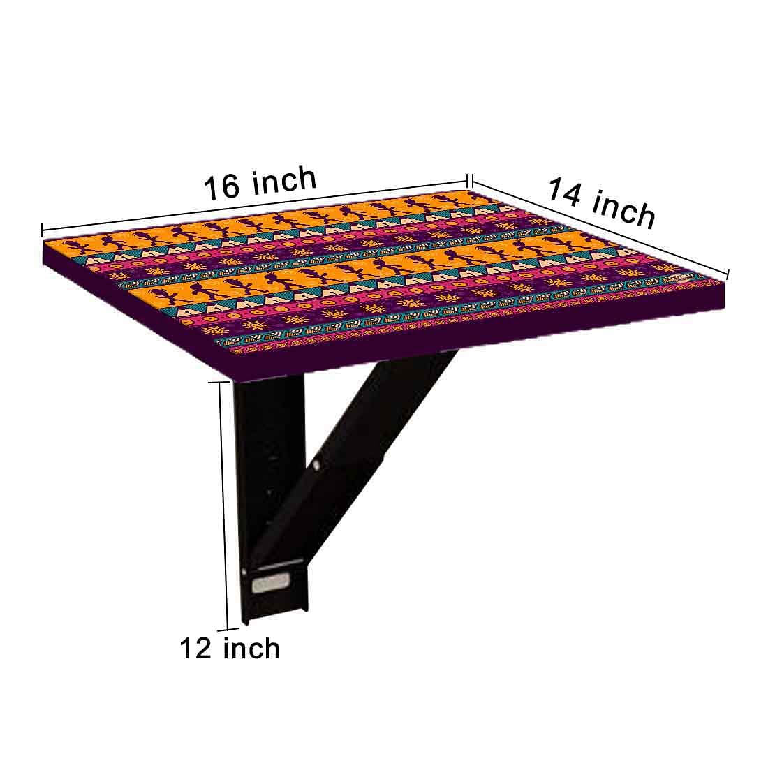 Bedside Table for Bedroom Small - Aztec Orange Brown Pattern - Image 9