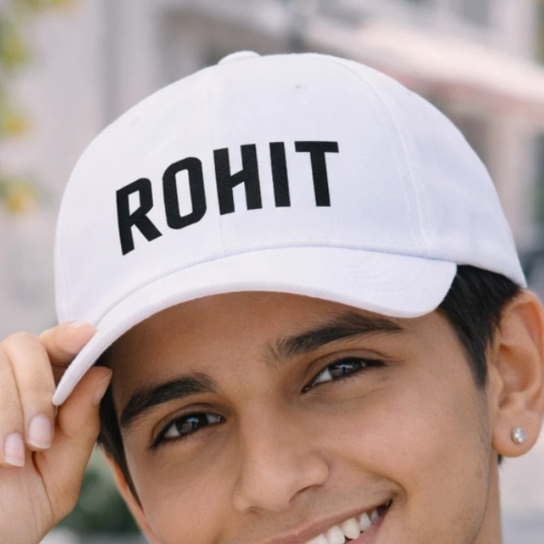 Nutcase Name on Cap - Customized White Cap