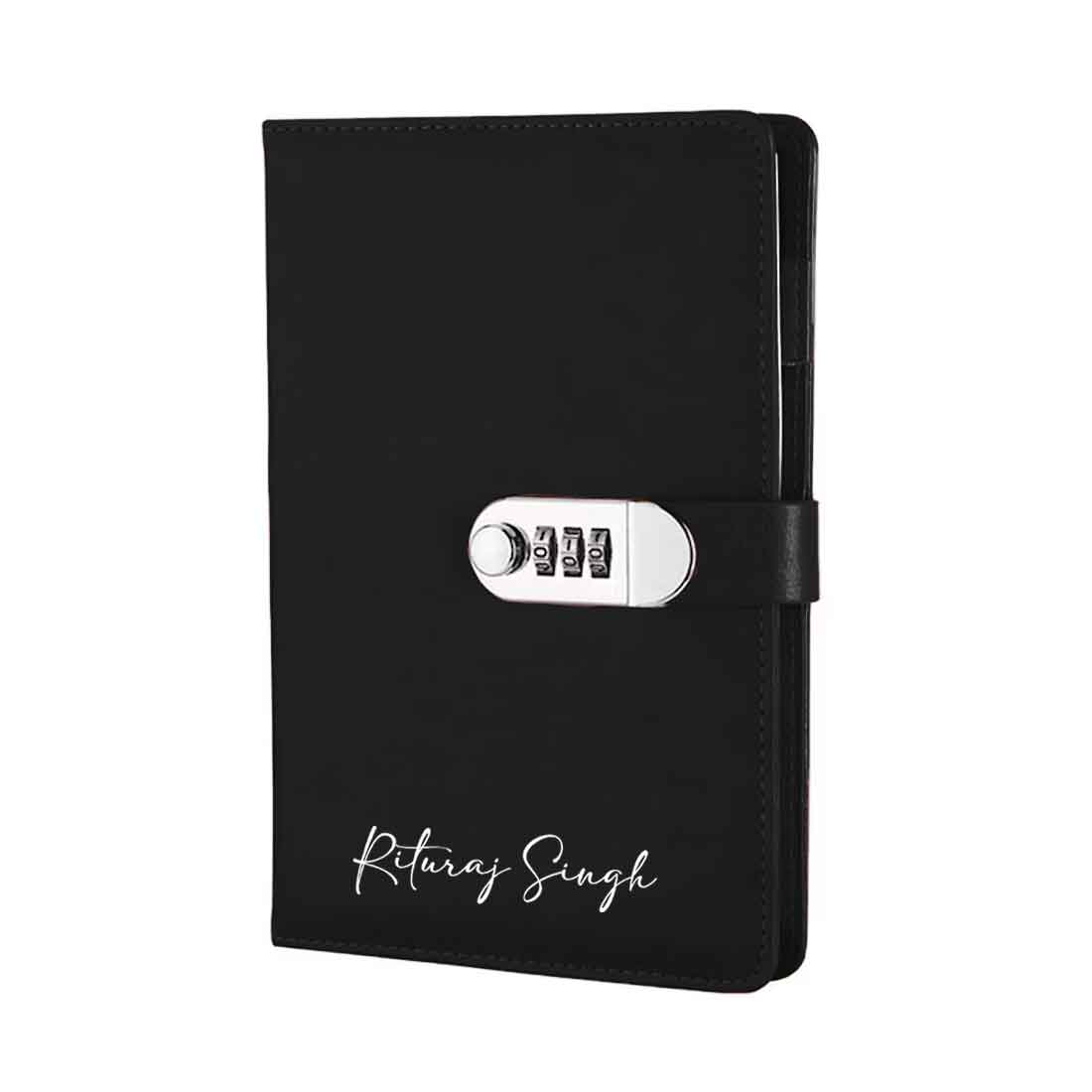 Nutcase Personal Diary with Lock-Combination Lock Faux Leather Diary - Image 8
