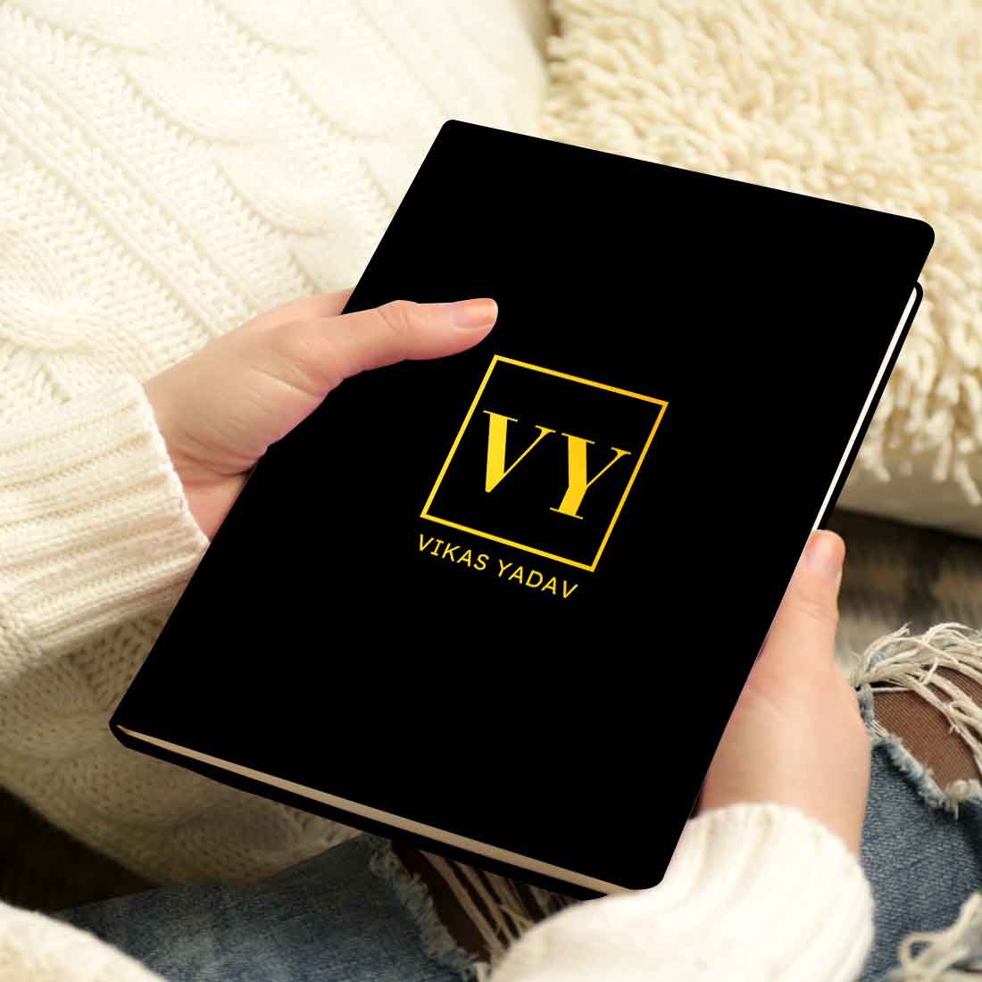 Nutcase Personal Diary with Name A5 Size with Golden Initials, Premium Hard Cover, Name Calendar & Planner - Image 2