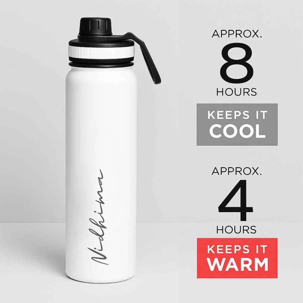 Nutcase Personalised Water Bottle 800ml Double Insulated Bottles with Name - Keeps Water Hot/Cold for Hours - Image 31