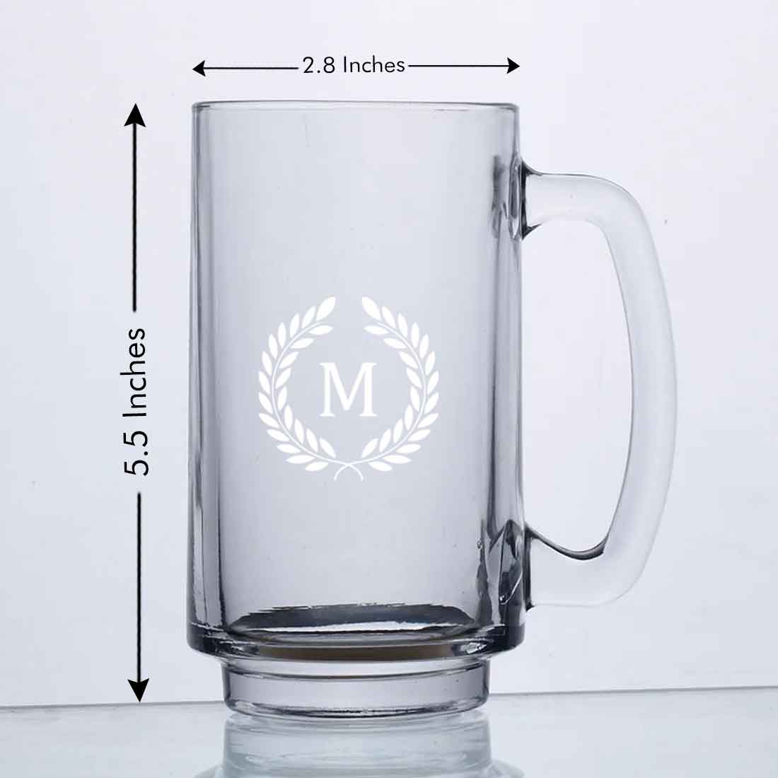 Nutcase Personalized Beer Mug-Engraved Beer Cup with Initial - Image 4