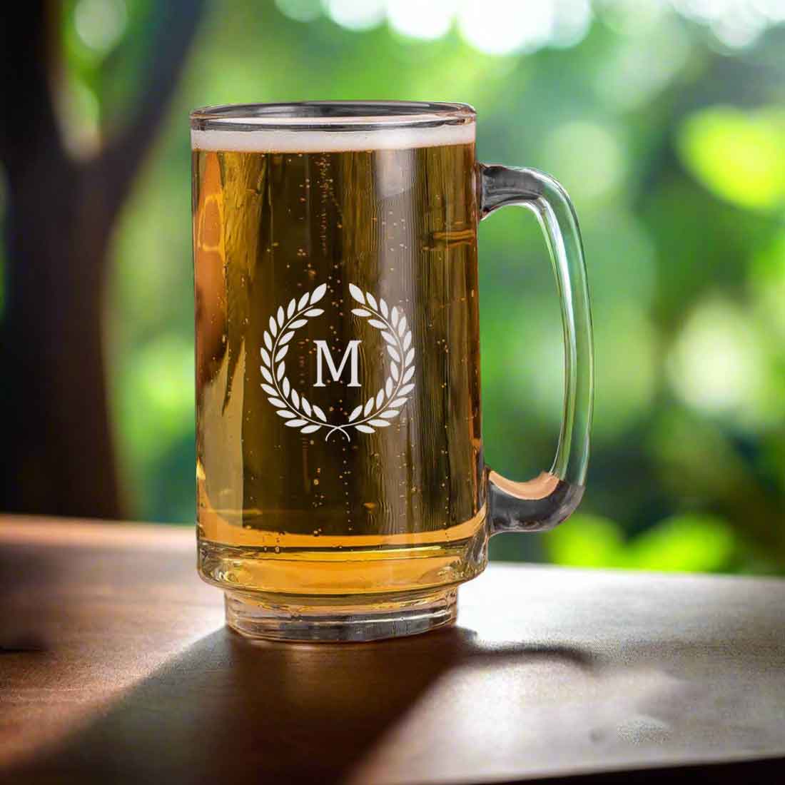 Nutcase Personalized Beer Mug-Engraved Beer Cup with Initial - Image 5