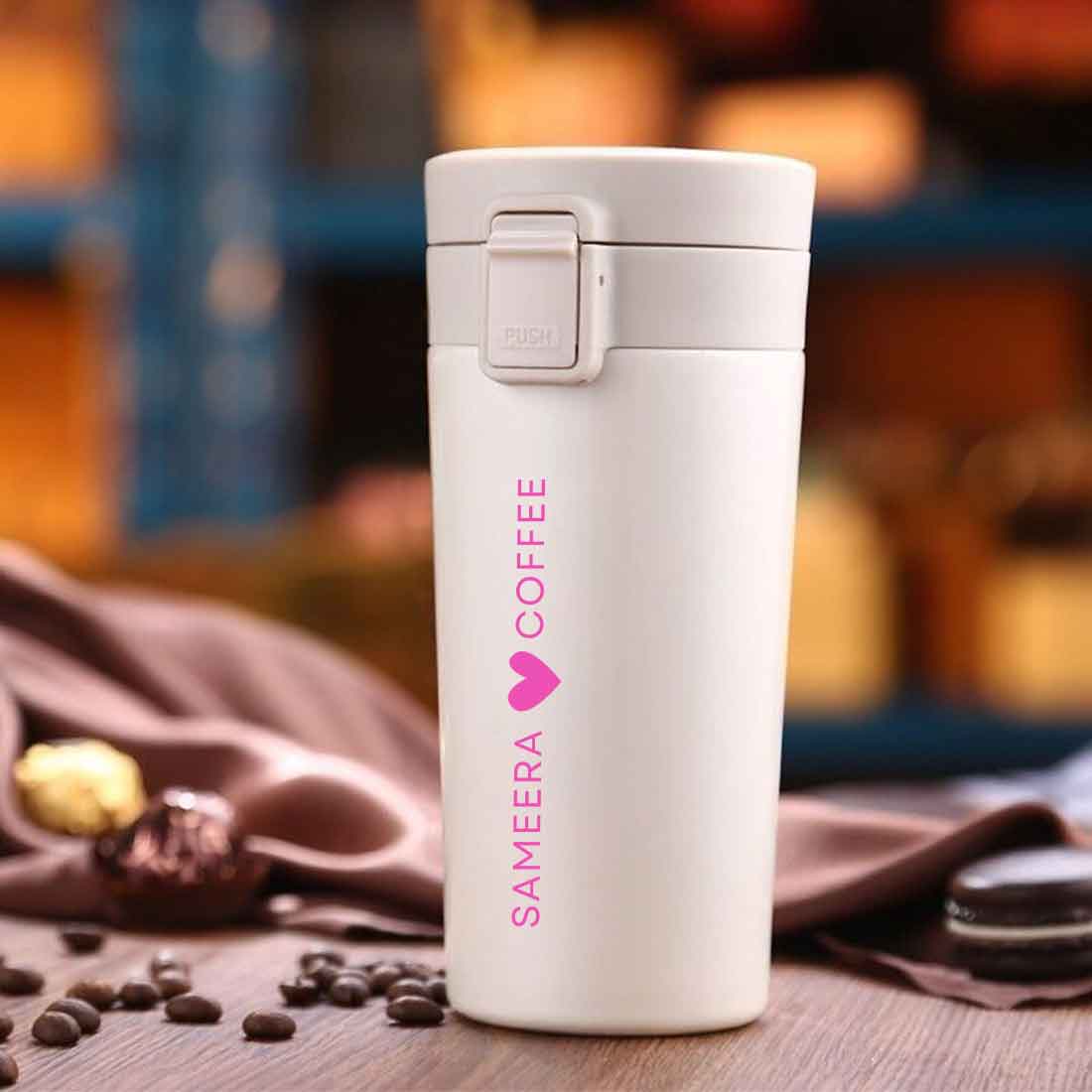Nutcase Personalized Coffee Travel Mug with Lid-380ml BPA Free Coffee Tumbler