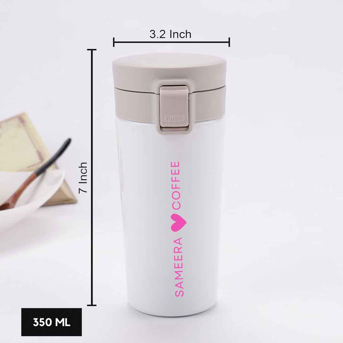 Nutcase Personalized Coffee Travel Mug with Lid-380ml BPA Free Coffee Tumbler - Image 3