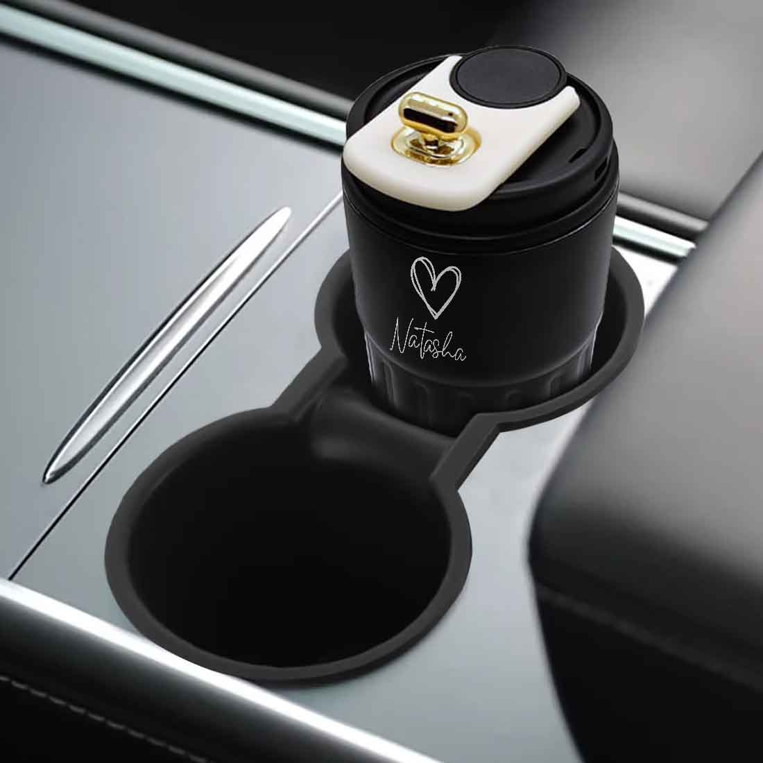 Engraved Coffee Tumbler with Temperature Display- Cute Heart - Image 7