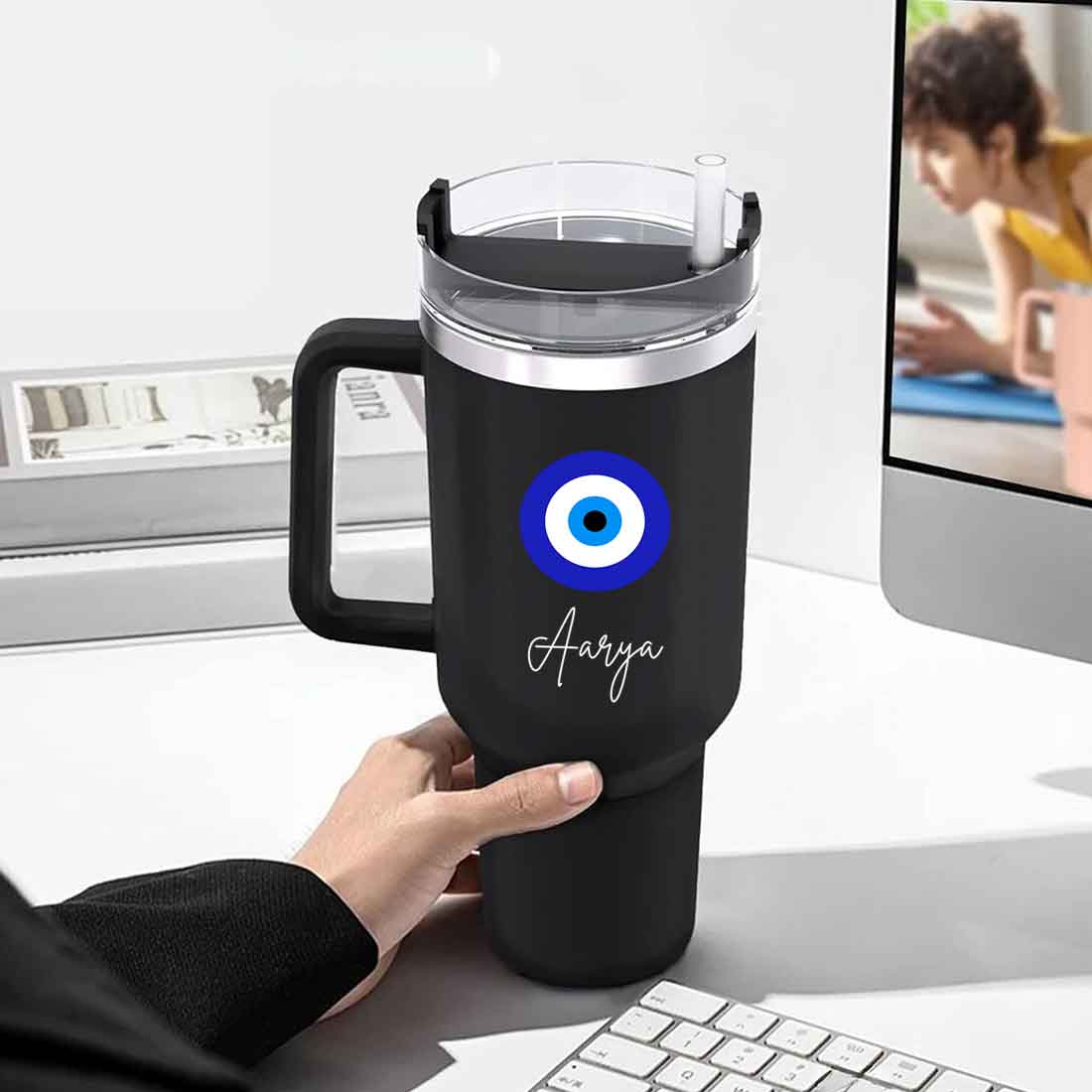Nutcase Thermal Insulated Travel Mug with Name-1200ml Coffee Tumbler - Image 3