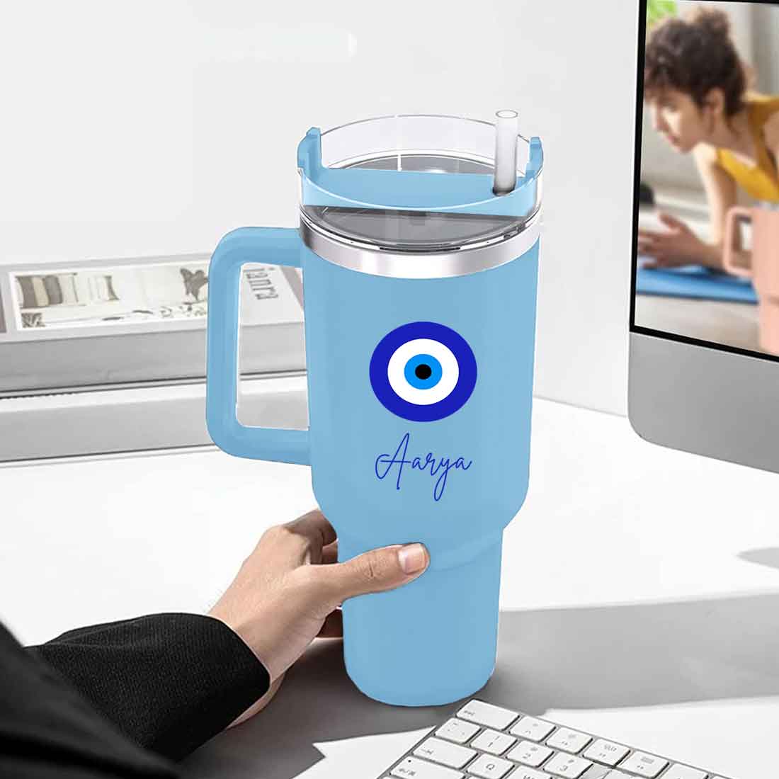 Nutcase Thermal Insulated Travel Mug with Name-1200ml Coffee Tumbler - Image 6
