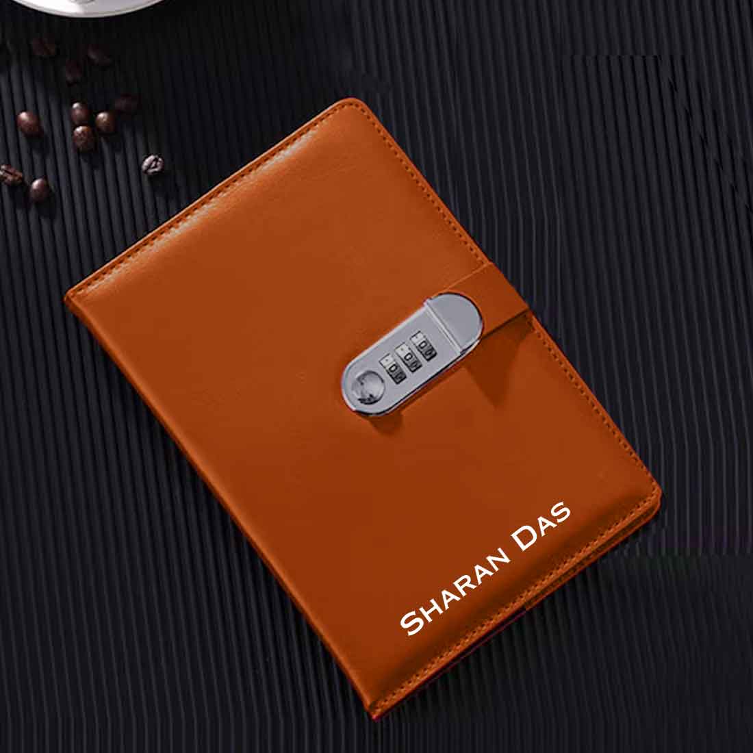 Nutcase Personalized Diary with Lock-Combination Lock Faux Leather Diary - Image 2