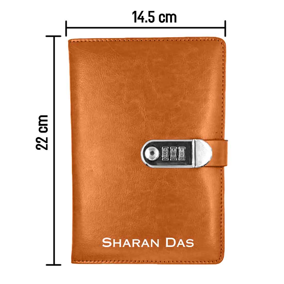 Nutcase Personalized Diary with Lock-Combination Lock Faux Leather Diary - Image 5