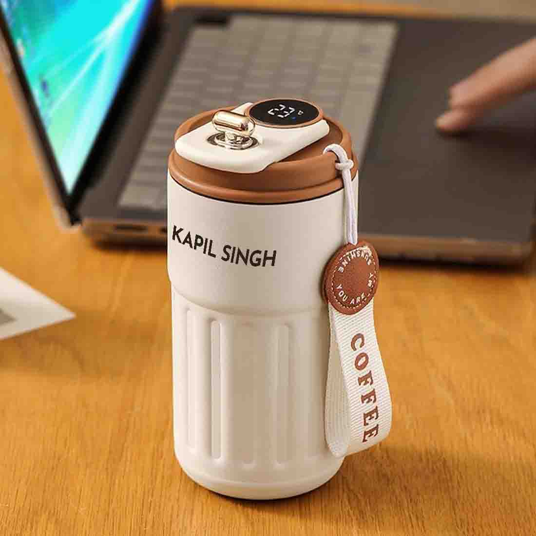 Personalized Insulated Coffee Tumbler with Temperature Display-Made with 304 Stainless Steel-500ml - Image 3