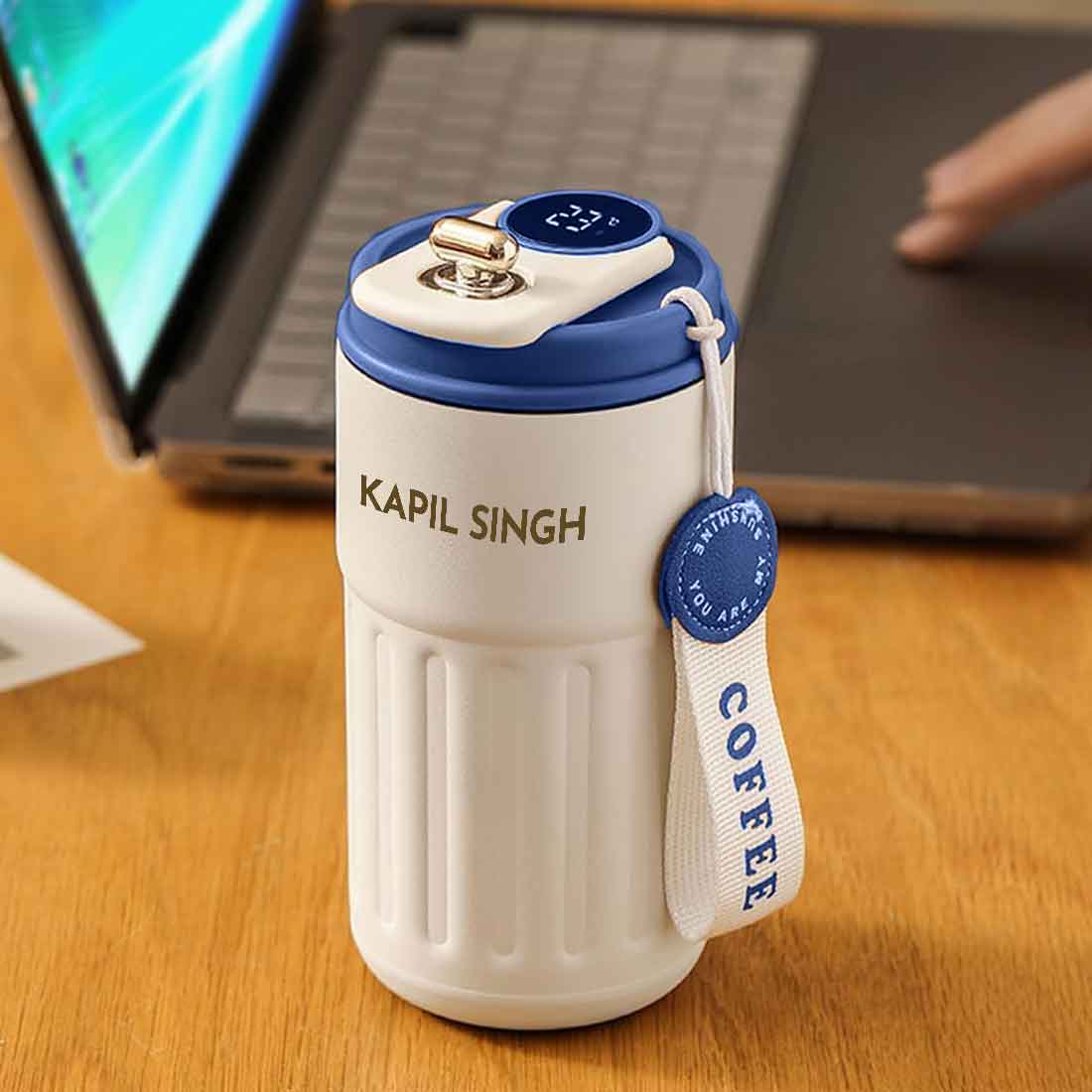 Personalized Insulated Coffee Tumbler with Temperature Display-Made with 304 Stainless Steel-500ml - Image 4