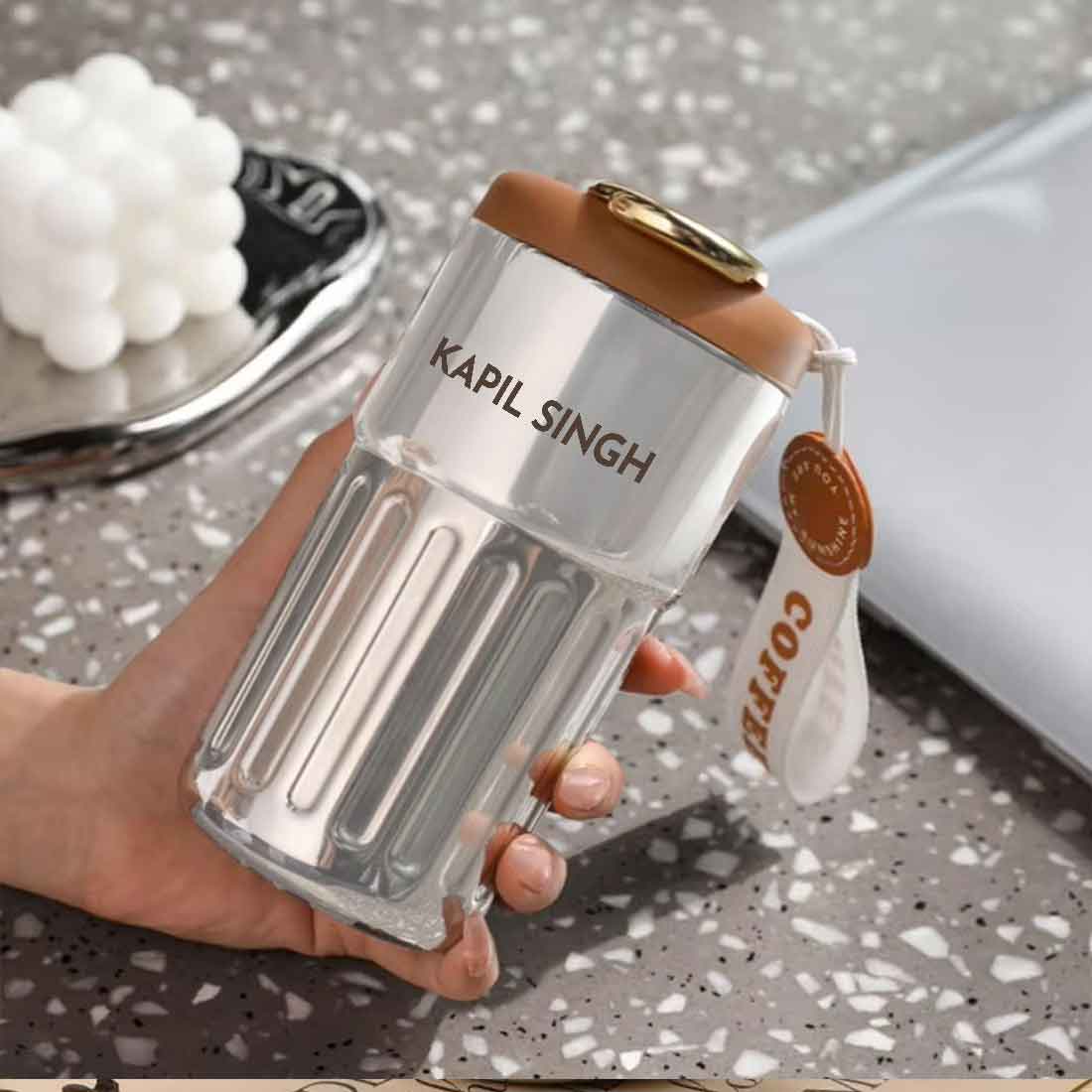 Personalized Insulated Coffee Tumbler with Temperature Display-Made with 304 Stainless Steel-500ml - Image 6