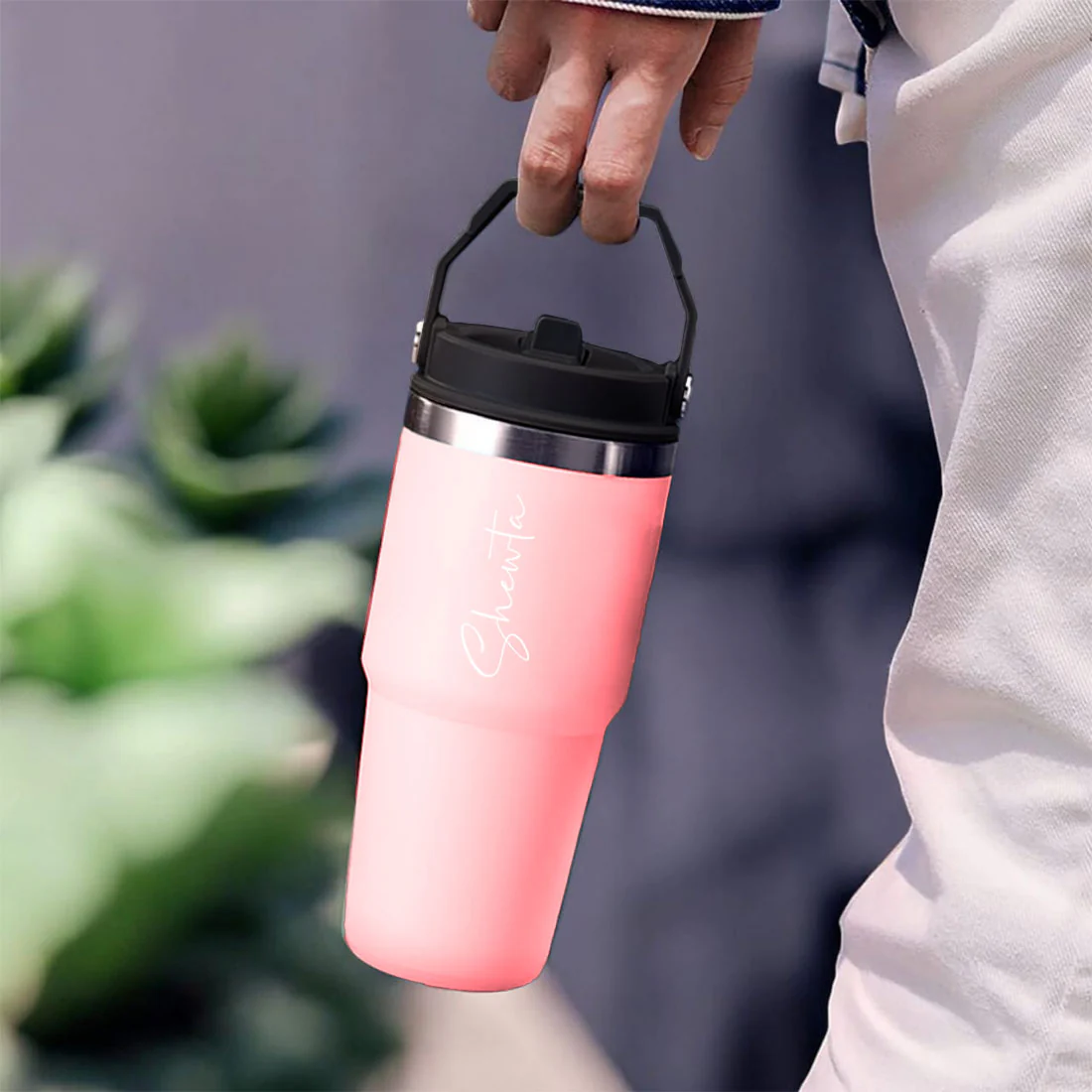 Nutcase Personalized Insulated Sipper Bottle with Handle 600ml-Tumbler - Image 6