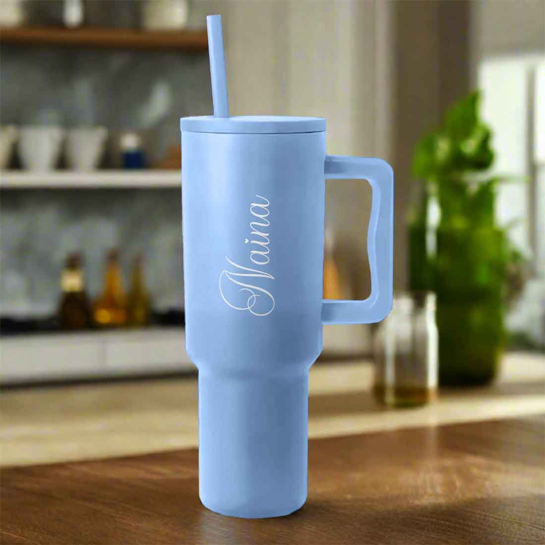 Nutcase Personalized Insulated Tumbler with Straw and Lid Large Travel Cups 1200ml - Image 13