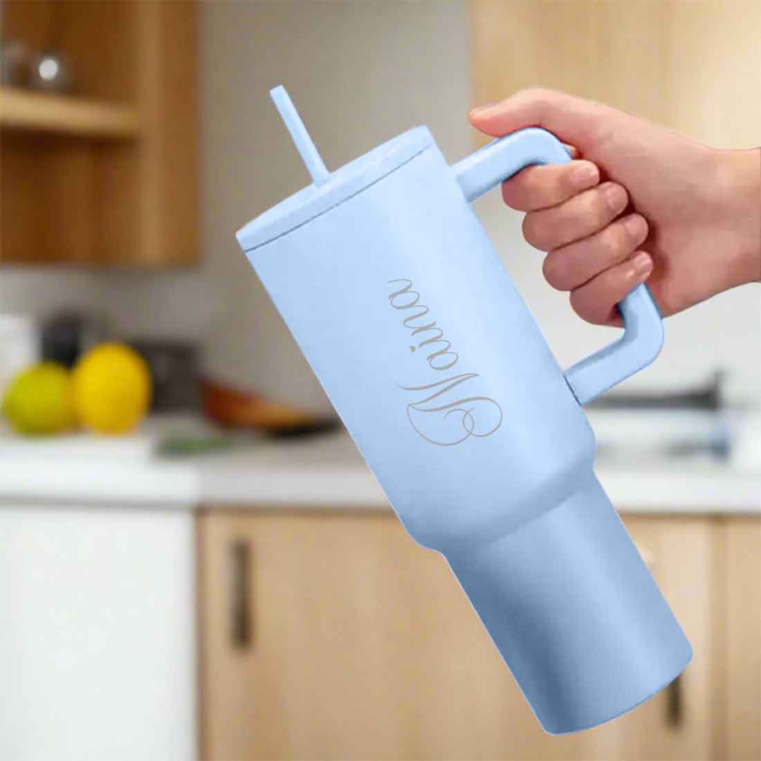 Nutcase Personalized Insulated Tumbler with Straw and Lid Large Travel Cups 1200ml - Image 14