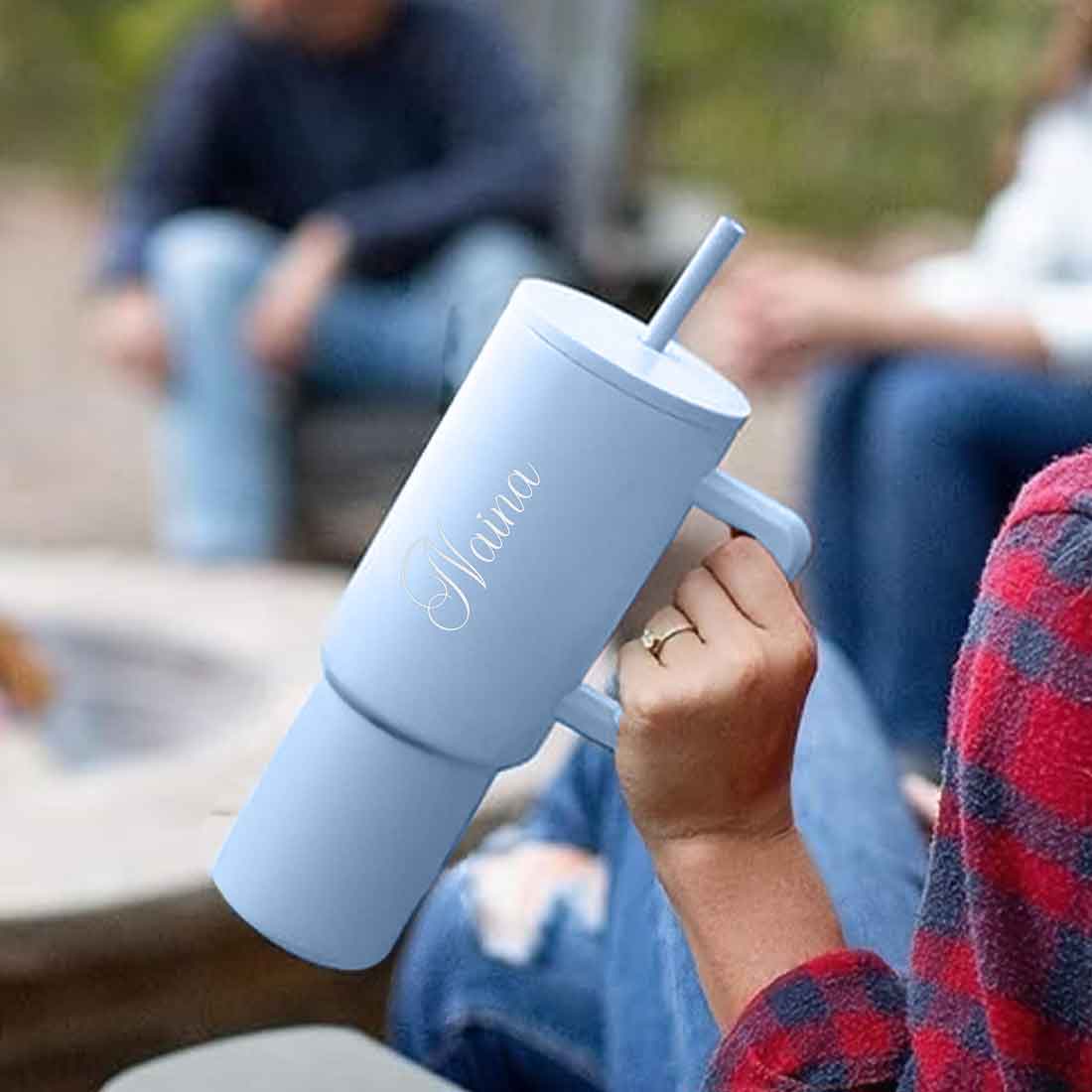 Nutcase Personalized Insulated Tumbler with Straw and Lid Large Travel Cups 1200ml - Image 15