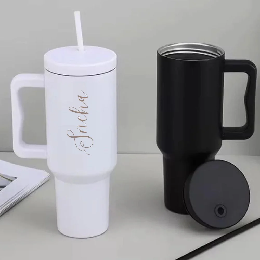 Nutcase Personalized Insulated Tumbler with Straw and Lid Large Travel Cups 1200ml - Image 23