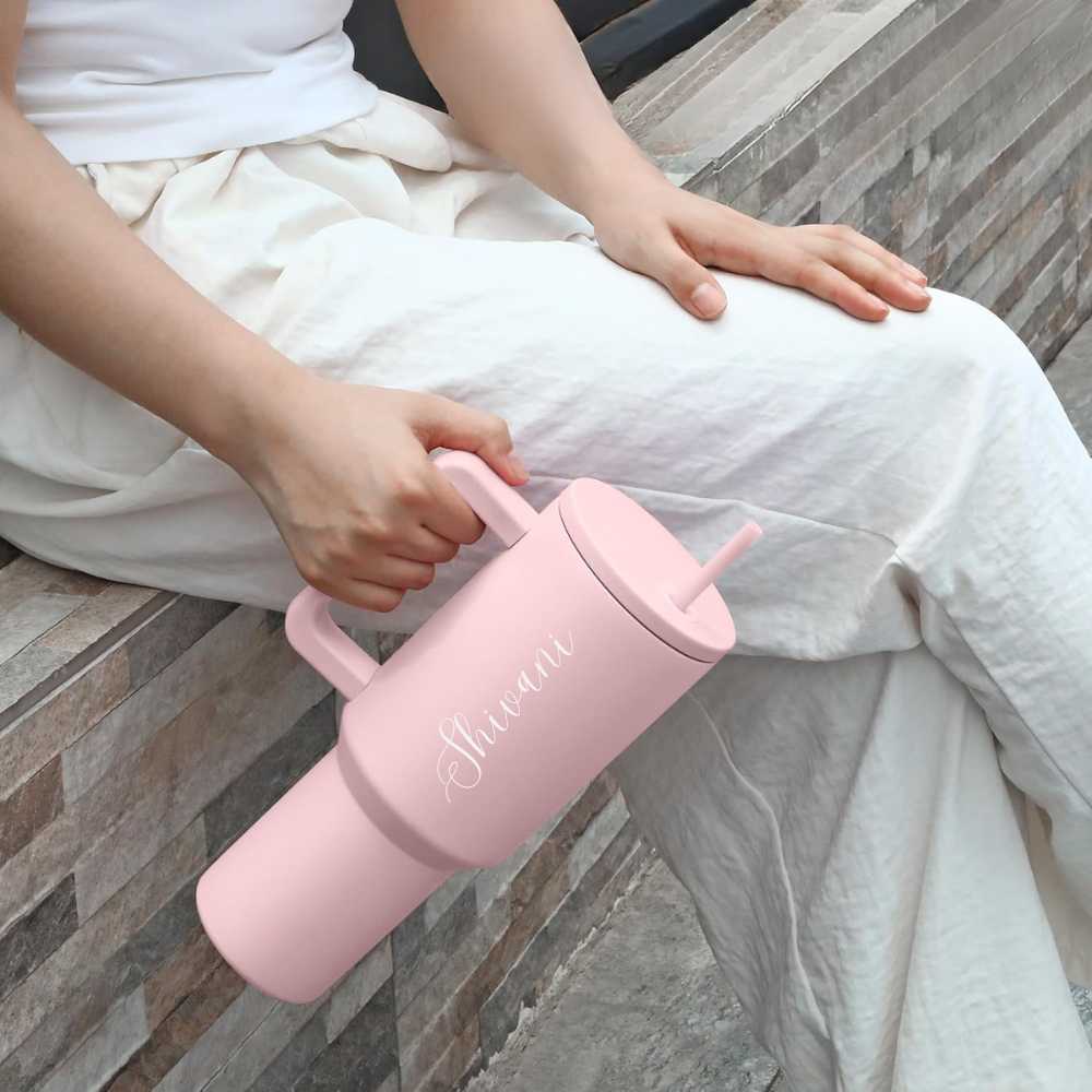 Nutcase Personalized Insulated Tumbler with Straw and Lid Large Travel Cups 1200ml - Image 25