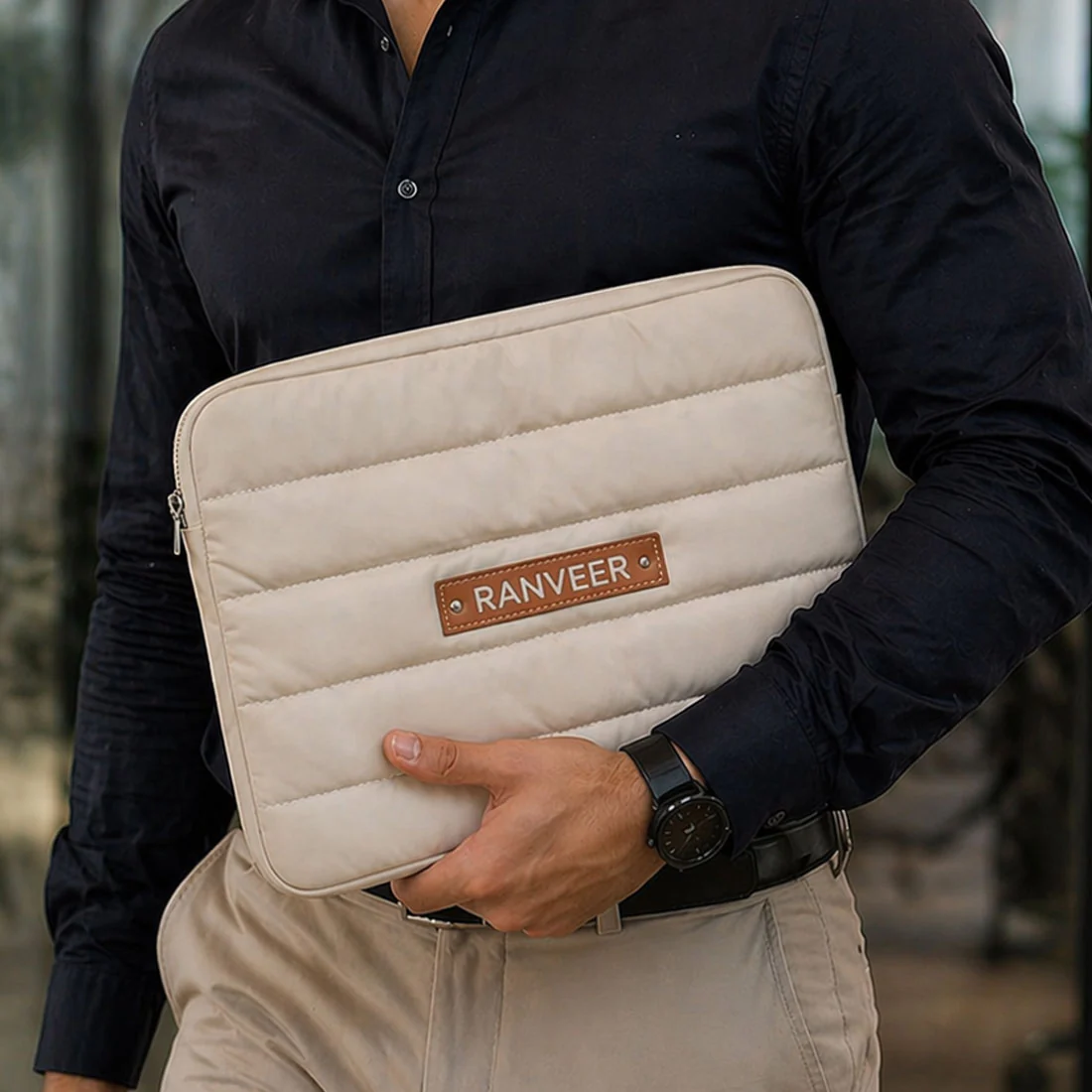 Nutcase Personalized Puffy Laptop Sleeve 14 inch - Custom Quilted Macbook Bag - Image 5