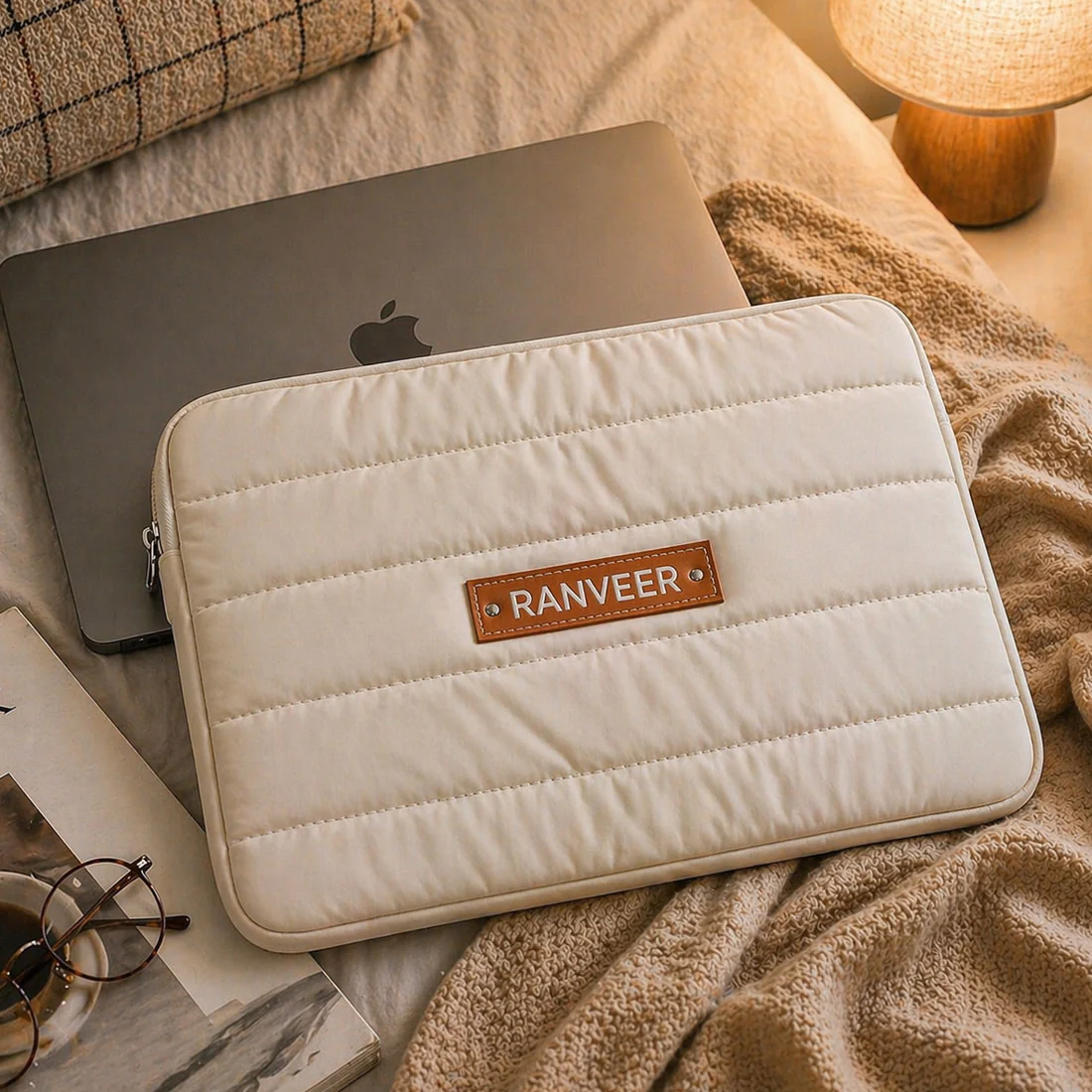 Nutcase Personalized Puffy Laptop Sleeve 14 inch - Custom Quilted Macbook Bag - Image 7
