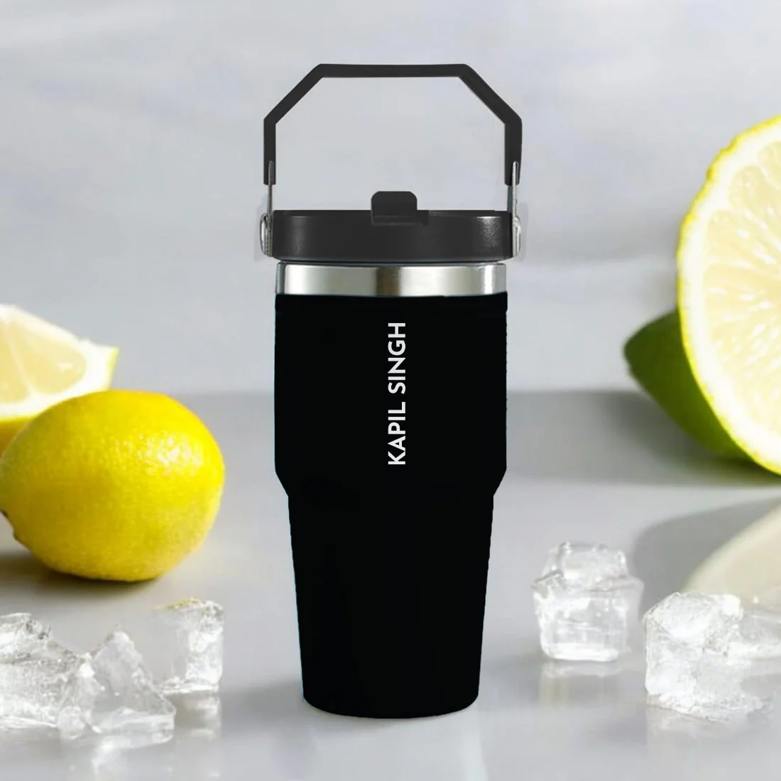 Nutcase Personalized Sipper Bottle with Handle 600ml-Double Insulated Tumbler - Image 2