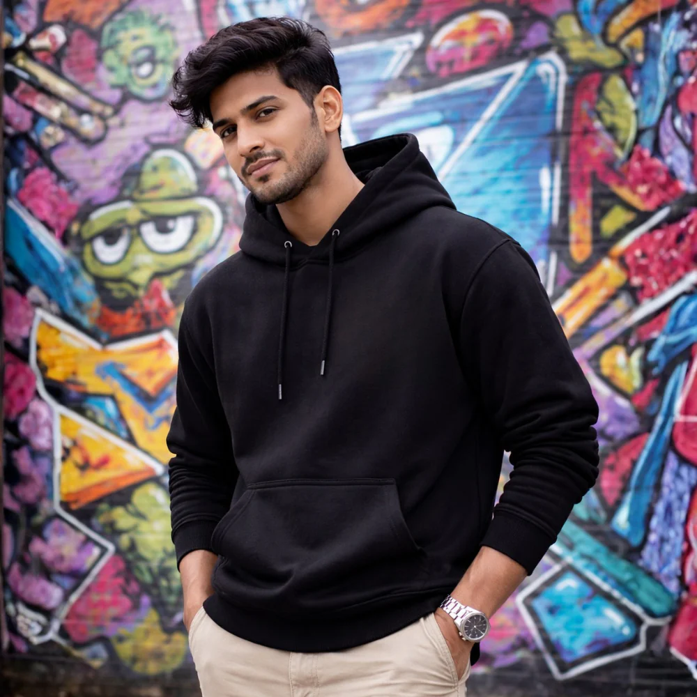 Nutcase Customized Black Hoodie hoodies for Men Women-Add Text - Image 3