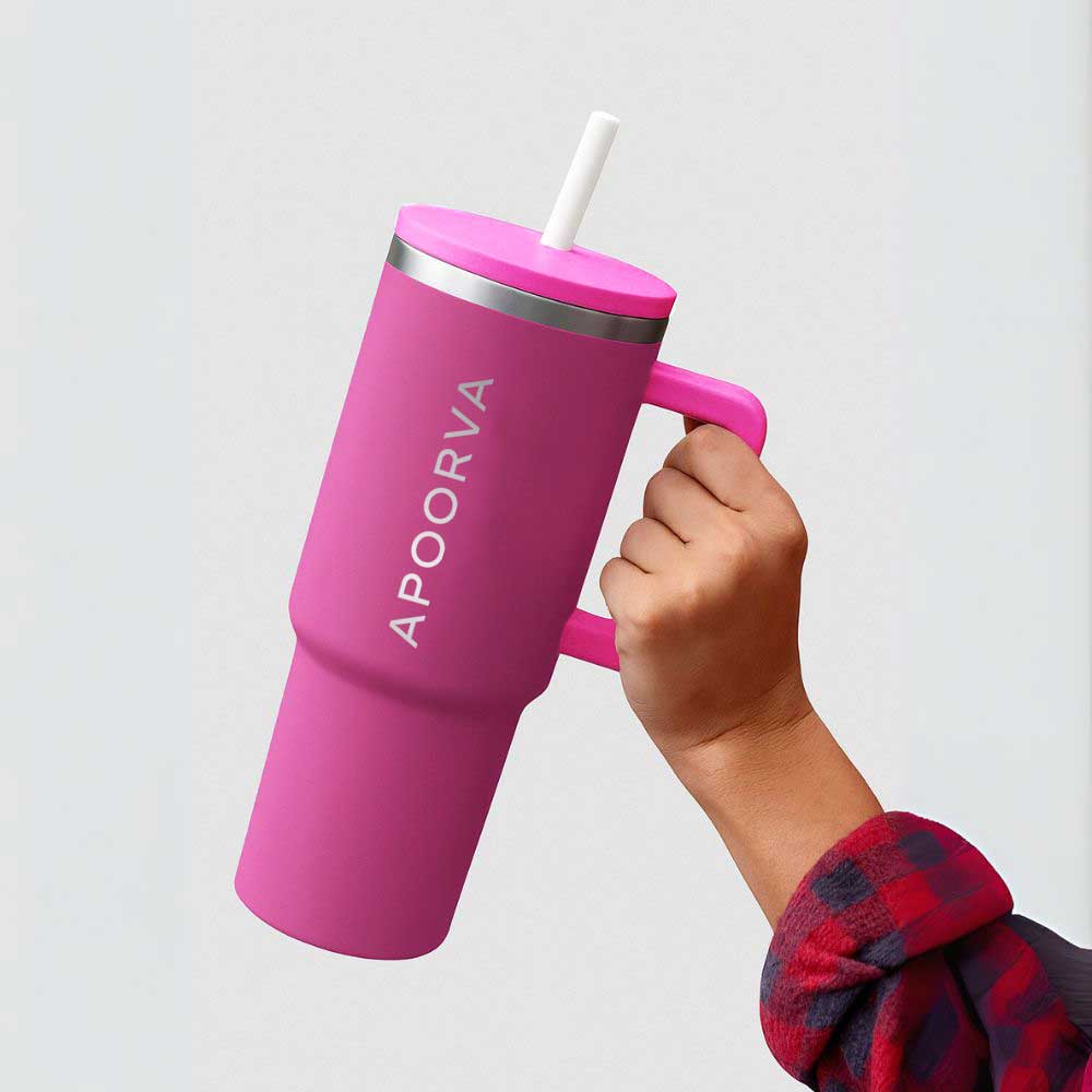 Nutcase Personalized Tumbler Lid with Straw for Water, Drinks Large Travel Cups 1200ml - Image 25