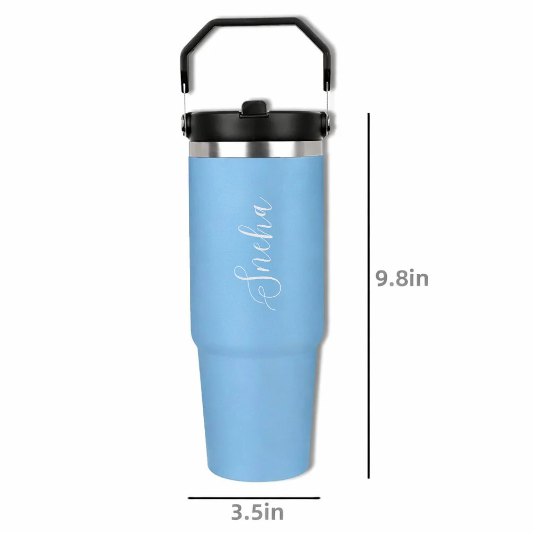 Nutcase Personalized Tumbler with Handle and Straw 900ml - Double Wall Vacuum Sipper Bottle - Image 11