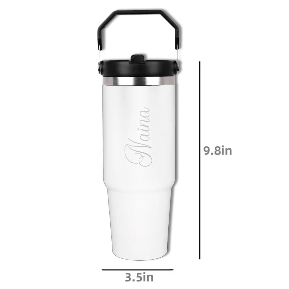 Nutcase Personalized Tumbler with Handle and Straw 900ml - Double Wall Vacuum Sipper Bottle - Image 8