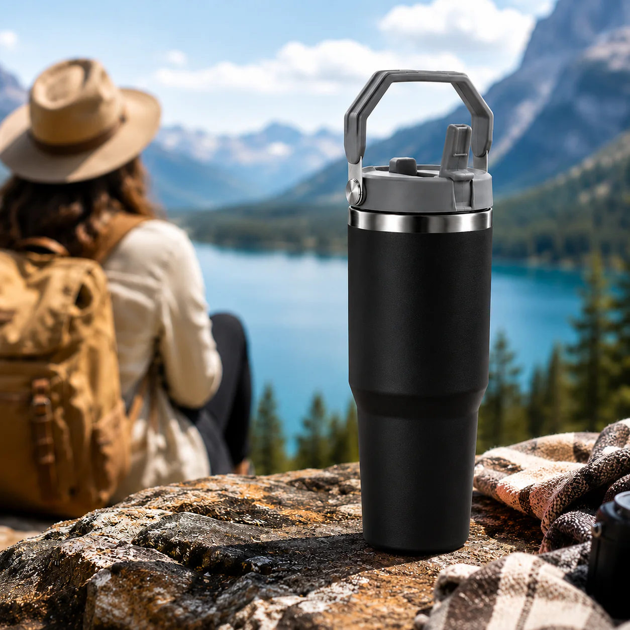 Nutcase Personalized Tumbler with Handle and Straw 900ml - Double Wall Vacuum Sipper Bottle - Image 14