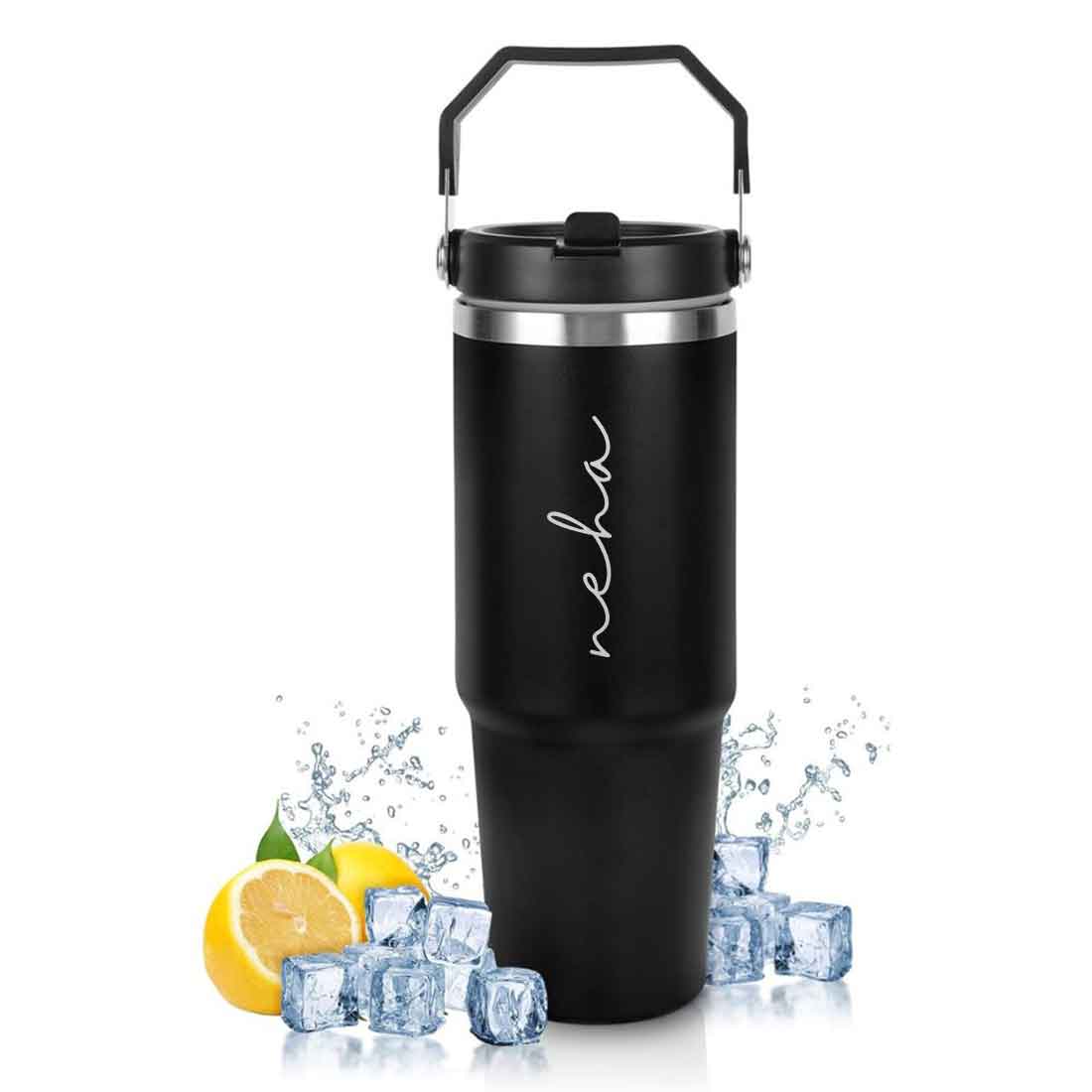 Nutcase Personalized Tumbler with Straw and Handle 900ml - Double Wall Vacuum Sipper Bottle - Image 16