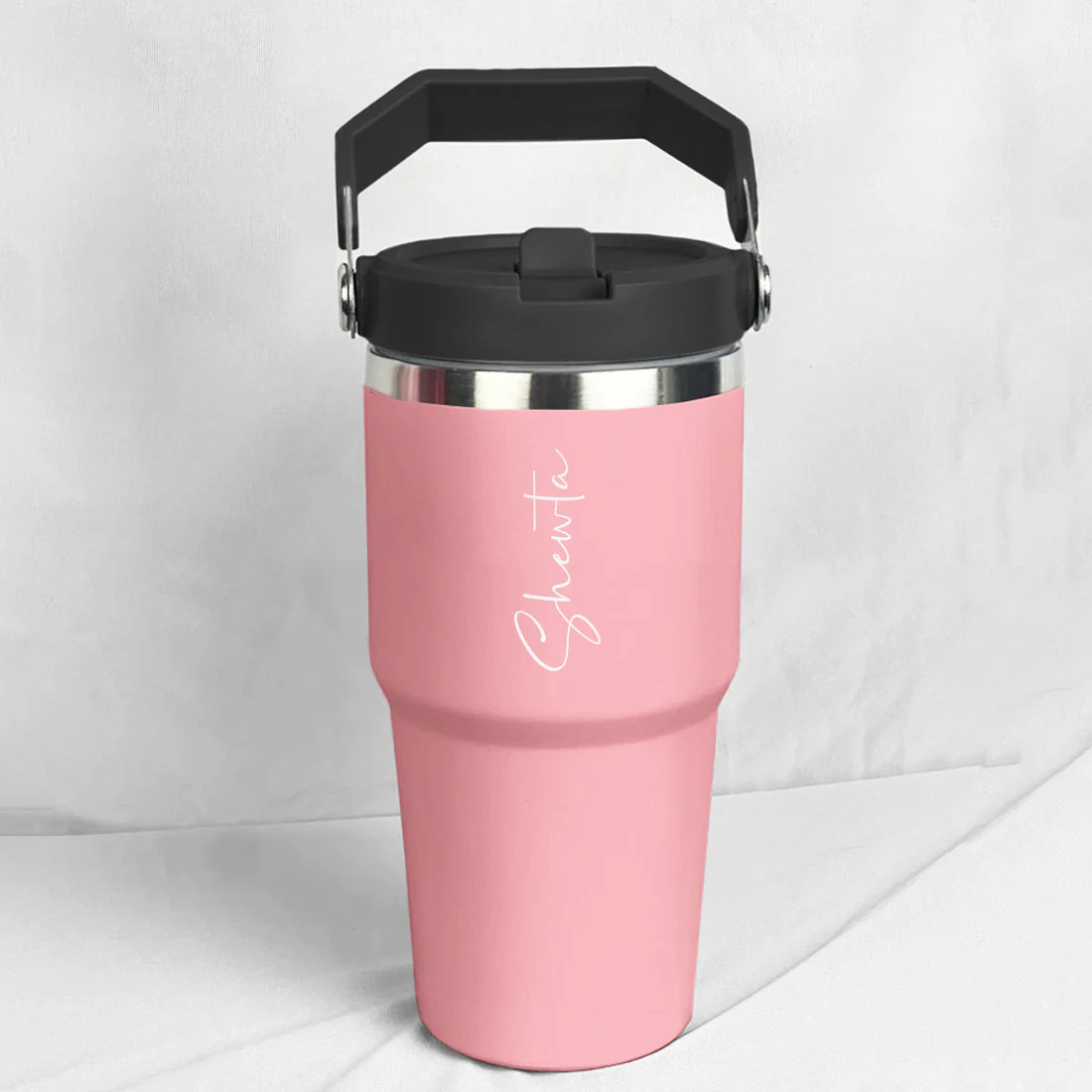 Nutcase Personalized Tumbler with Straw-Double Insulated Sipper Bottle with Handle 600ml - Image 8