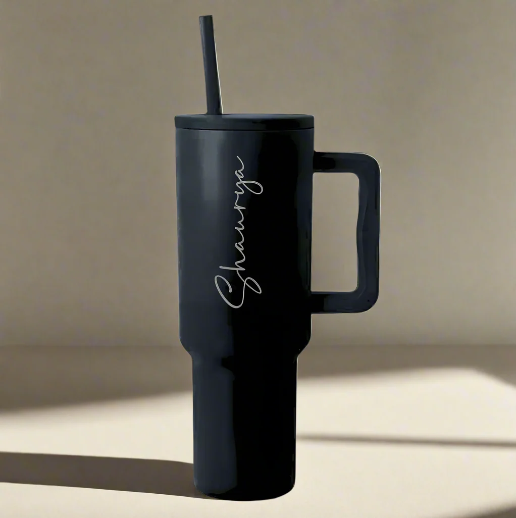 Nutcase Personalized Tumbler with Straw and Lid - Insulated Vacuum Travel Flask 1200ml - Image 2