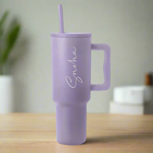Nutcase Personalized Tumbler with Straw and Lid - Insulated Vacuum Travel Flask 1200ml - Image 5