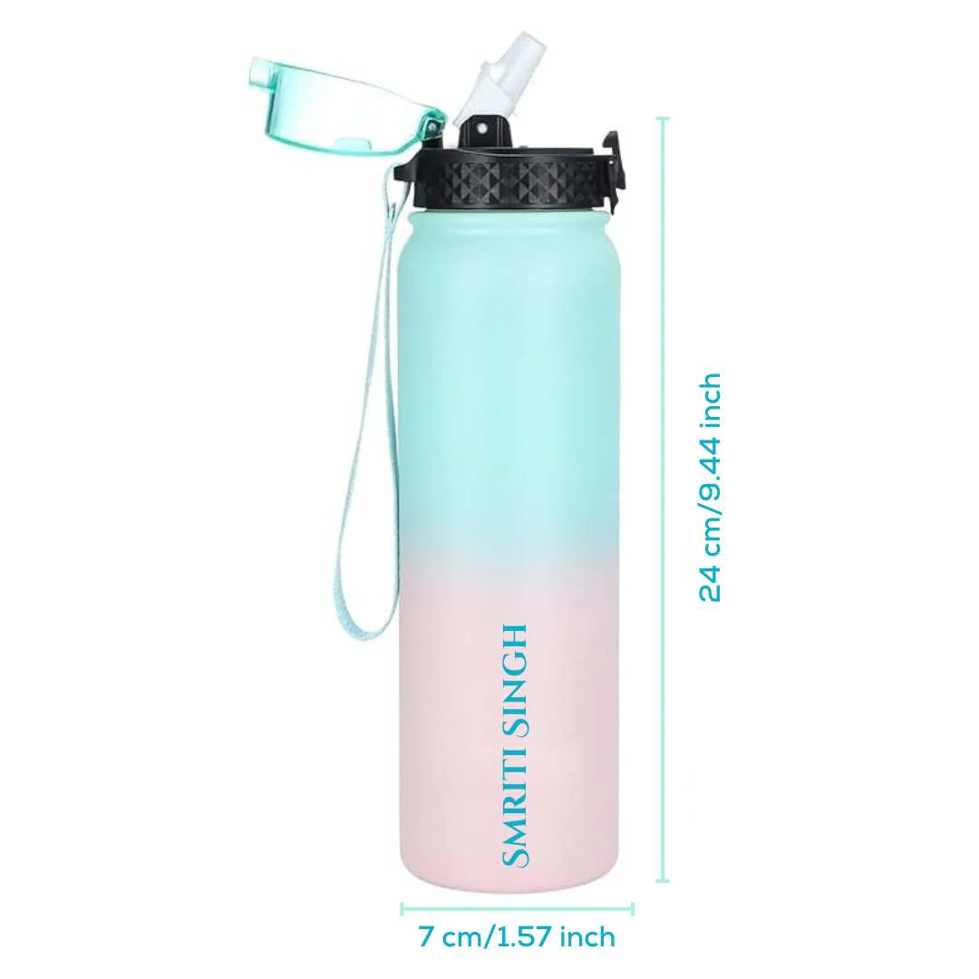Nutcase Stainless Steel Drink Bottle Personalised with Name - 600ml Premium 304 Sipper Bottle - Image 6